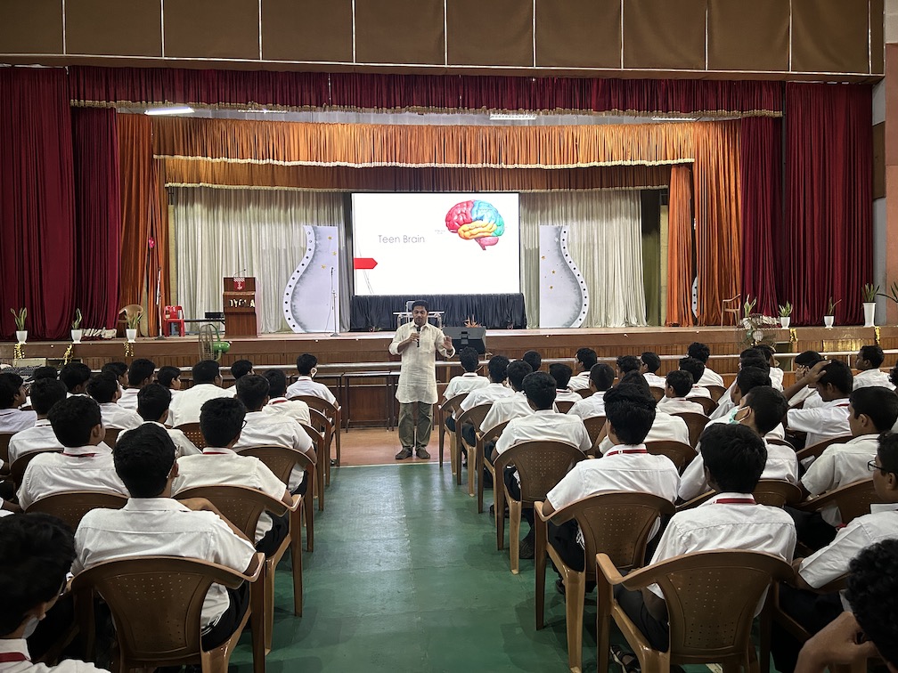 Interaction session by Fr Dr Sanil Mathew SJ with the students of class X, XI & XII